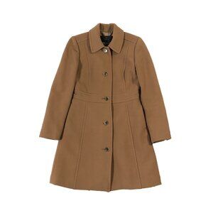 J. Crew Classic Lady Day Coat Womens 0 Tan Double-Cloth Wool Thinsulate